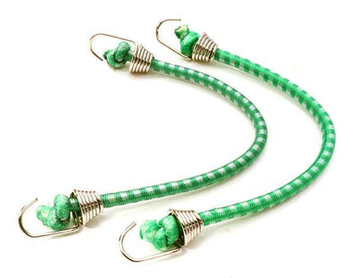 1/10 Model Scale 3x100mm Bungee Elastic Cord Strap w/ Hooks for Off-Road Crawler C26932CHROMEGREEN