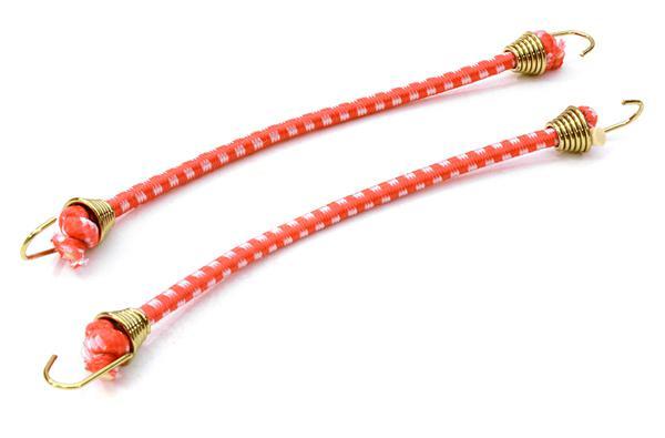 1/10 Model Scale 3x100mm Bungee Elastic Cord Strap w/ Hooks for Off-Road Crawler C26932GOLDRED