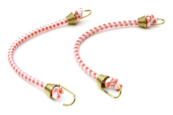 1/10 Model Scale 3x100mm Bungee Elastic Cord Strap w/ Hooks for Off-Road Crawler C26932GOLDWHITERED