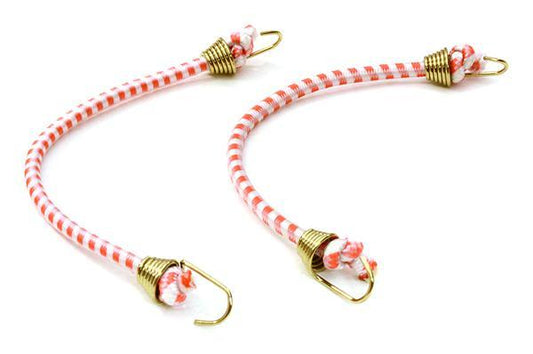 1/10 Model Scale 3x100mm Bungee Elastic Cord Strap w/ Hooks for Off-Road Crawler C26932GOLDWHITERED