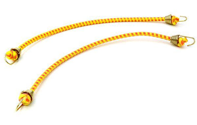 1/10 Model Scale 3x150mm Bungee Elastic Cord Strap w/ Hooks for Off-Road Crawler C26933GOLDYELLOW