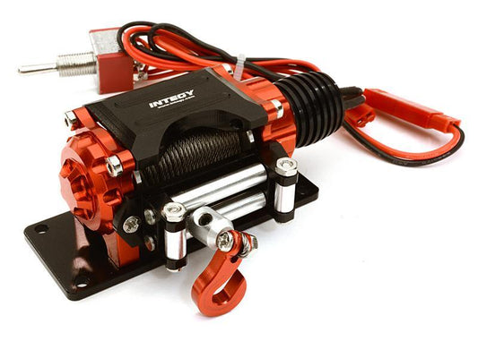 Billet Machined T3 Realistic Mega Winch for Scale Rock Crawler 1/10 Size C27161RED