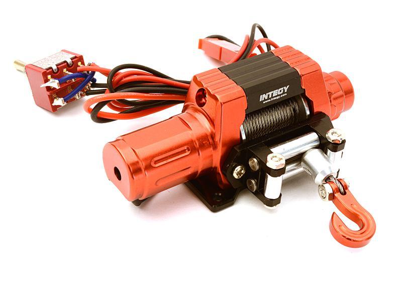 Billet Machined T10 Realistic High Torque Mega Winch for Scale 1/10 Rock Crawler C27277RED