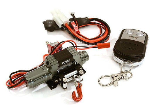 T10 Realistic High Torque Mega Winch w/ Remote for Scale Rock Crawler 1/10 Size C27279GUN