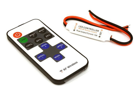 5-24VDC, 12A Inline LED Multifunction RF Wireless Controller w/ 11-key Remote C27281