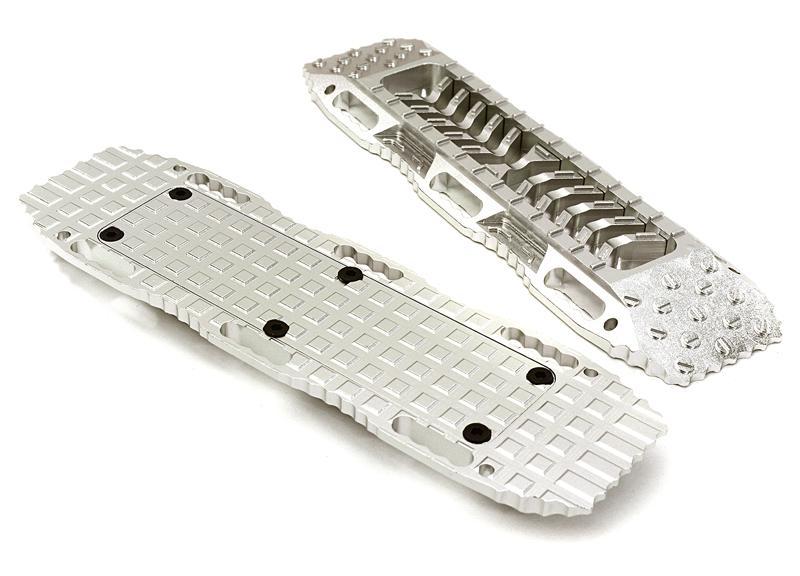 Realistic Alloy Vehicle Extraction & Recovery Boards for 1/10 Scale Off-Road C27305SILVER