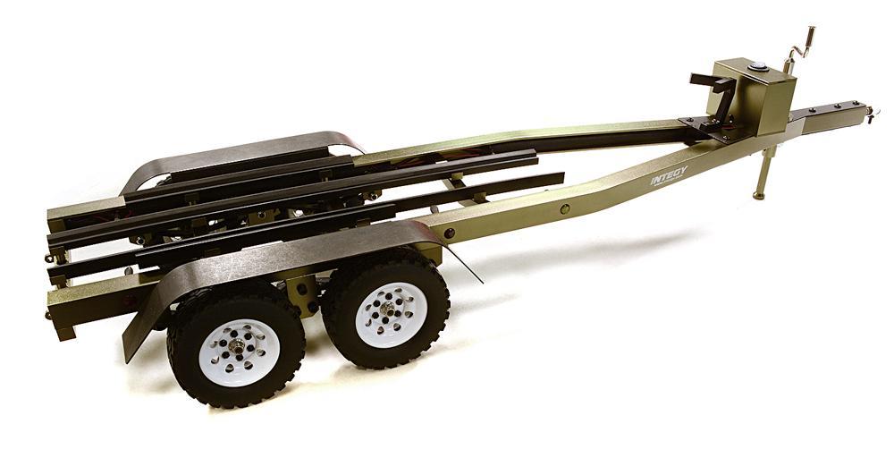 Machined Alloy Dual Axle Boat Trailer Kit for 1/10 Scale RC 670x190x160mm C27640GUN