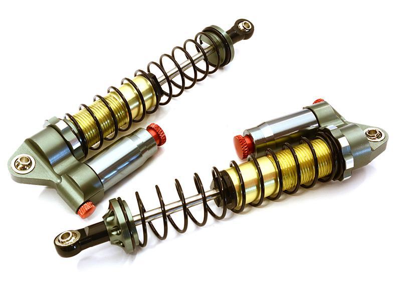 Rebound Adj Piggyback Shock (2) for Axial 1/10 & Off-Road Scale Crawler(L=124mm) C28072GUN