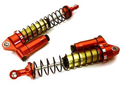 Rebound Adj Piggyback Shock (2) for Axial 1/10 & Off-Road Scale Crawler(L=124mm) C28072RED