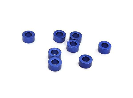 Billet Machined 8pcs Aluminum M3x6 Washer Spacer (Thick=3mm) C28130BLUE