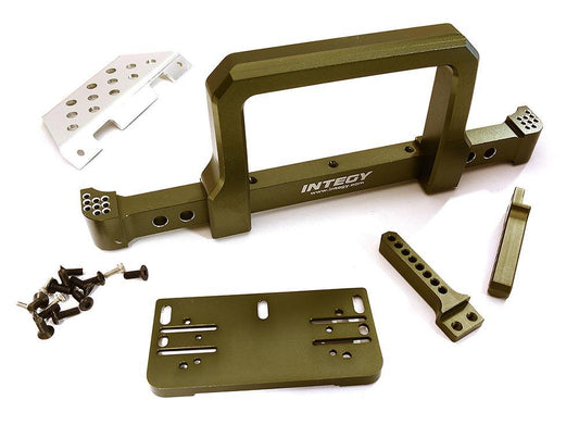 Realistic Front Alloy Bumper w/ Motorized Winch Mount for Traxxas TRX-4 Defender C28483GUN