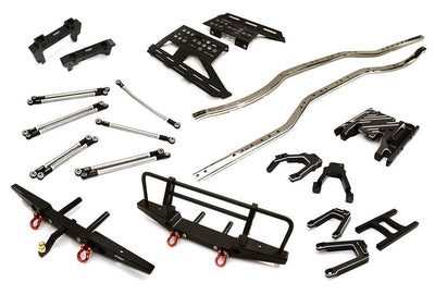 Steel Ladder Frame Chassis Kit w/ Hop-up Parts Combo for Axial 1/10 SCX10 II C28760