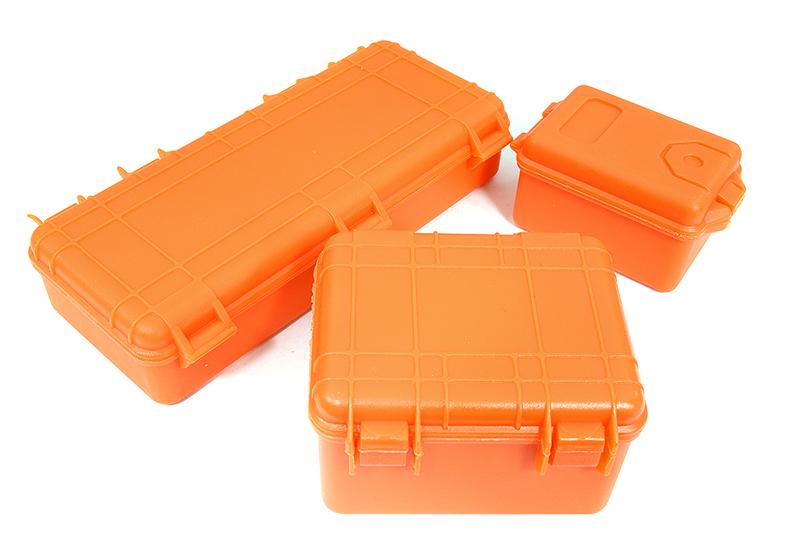 Realistic Luggage Carrying Hard Case 3-Piece Set for 1/10 RC Scale Crawler C29067ORANGE