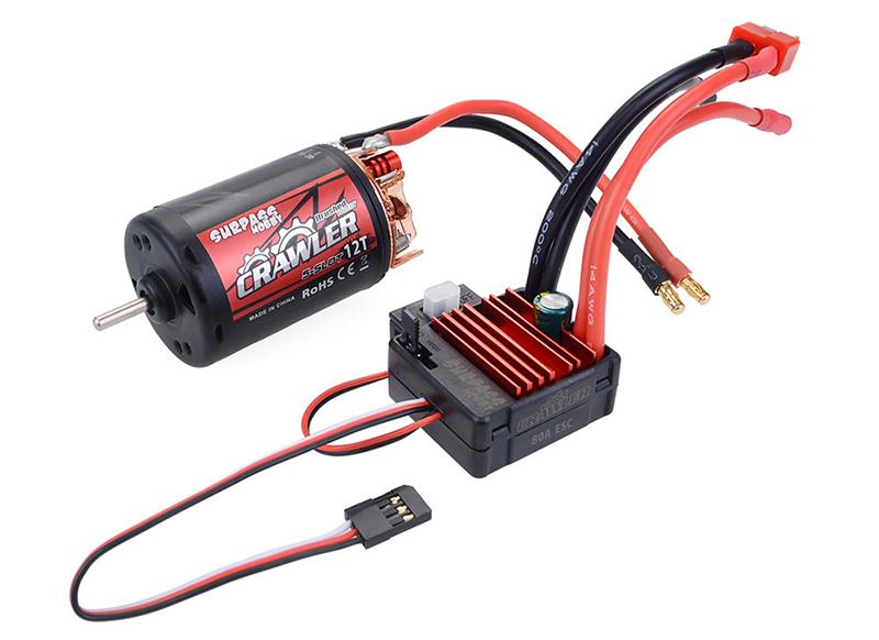 Surpass Hobby Crawler 550 Size 12T 5-Slot Brush Motor w/ BCD80A ESC C29308