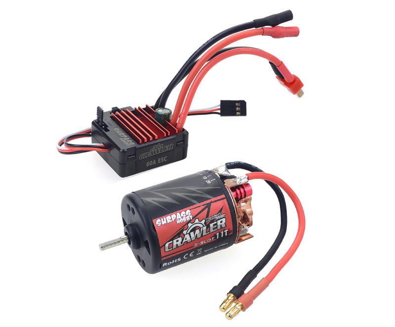 Surpass Hobby Crawler 540 Size 11T 5-Slot Brush Motor w/ BCD60A ESC C29310