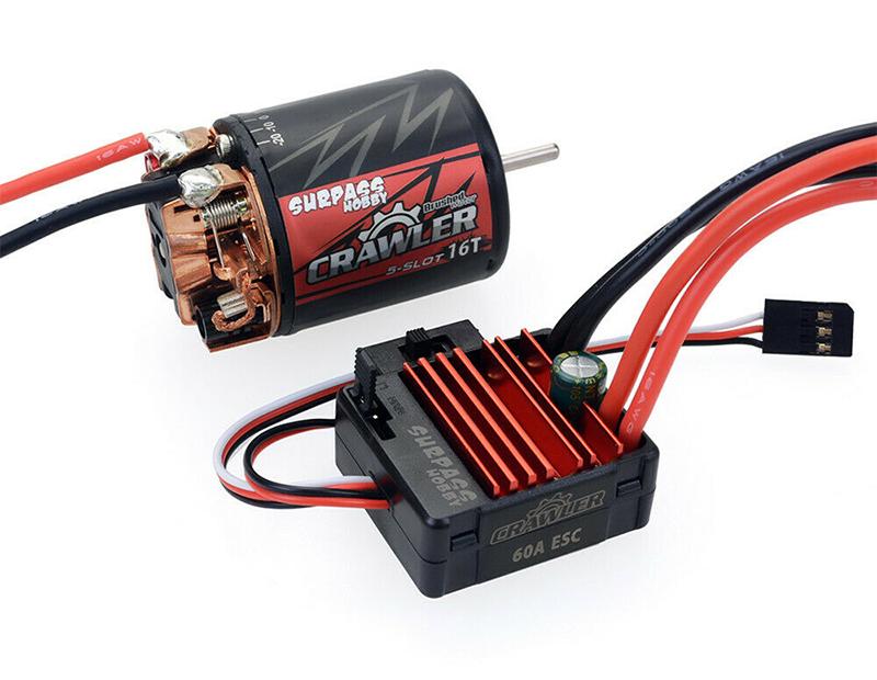 Surpass Hobby Crawler 540 Size 16T 5-Slot Brush Motor w/ BCD60A ESC C29312