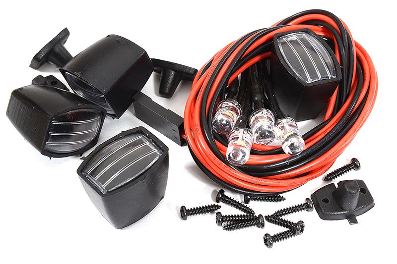 Bright LED (4) Light Kit, Plastic Housings for 1/10 & 1/8 Scale RC C29518