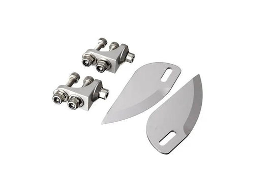 Billet Machined Turn Fins Set w/ Mount 54x21x1.4mm for RC Boat C29752