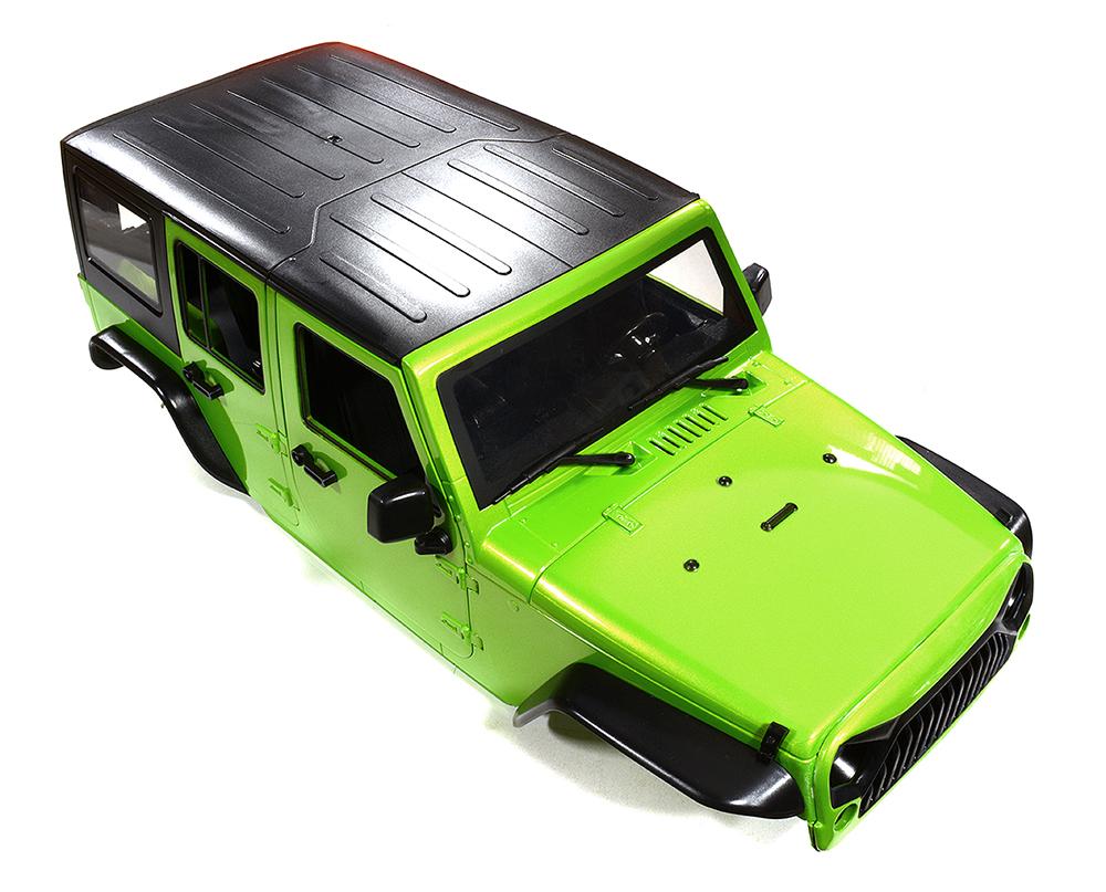 Realistic JW10-S Hard Plastic Body Kit for 1/10 Scale Off-Road Crawler WB=313mm C29840GREEN