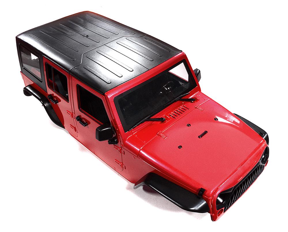 Realistic JW10-S Hard Plastic Body Kit for 1/10 Scale Off-Road Crawler WB=313mm C29840RED