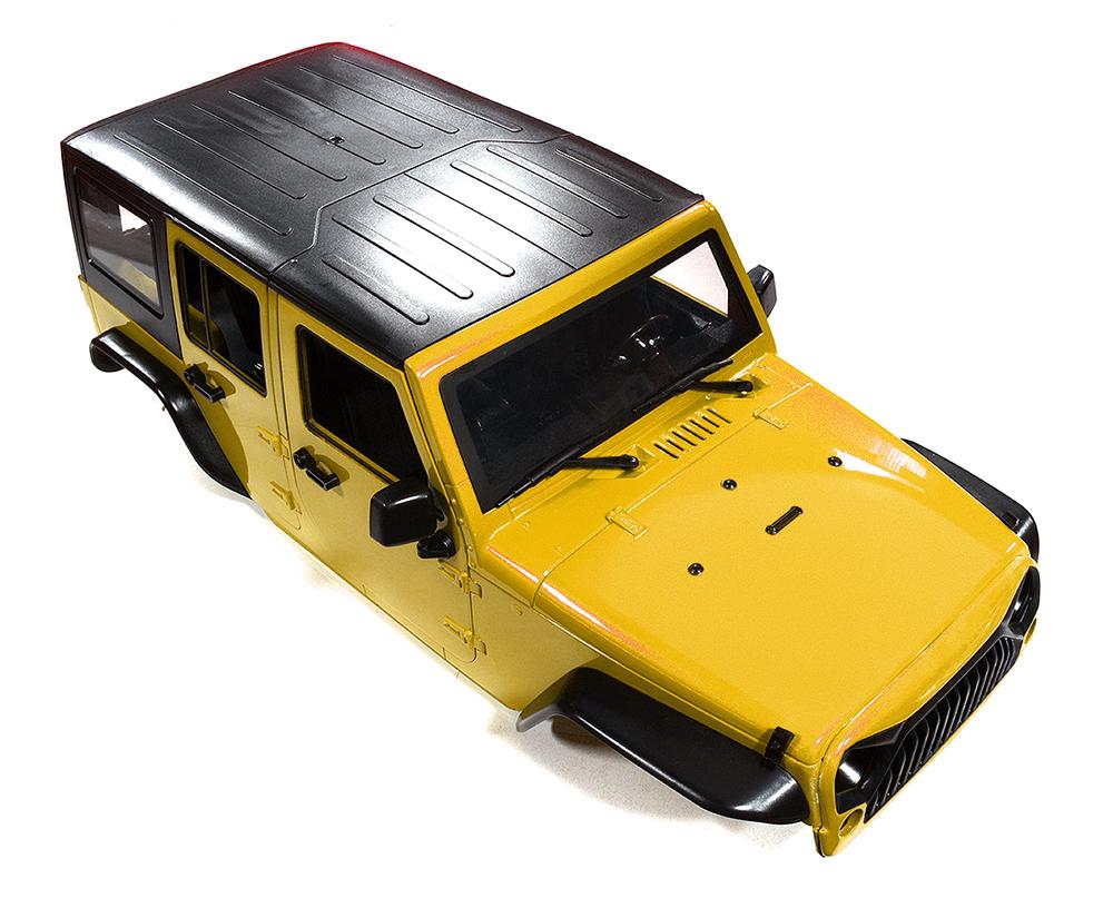 Realistic JW10-S Hard Plastic Body Kit for 1/10 Scale Off-Road Crawler WB=313mm C29840YELLOW