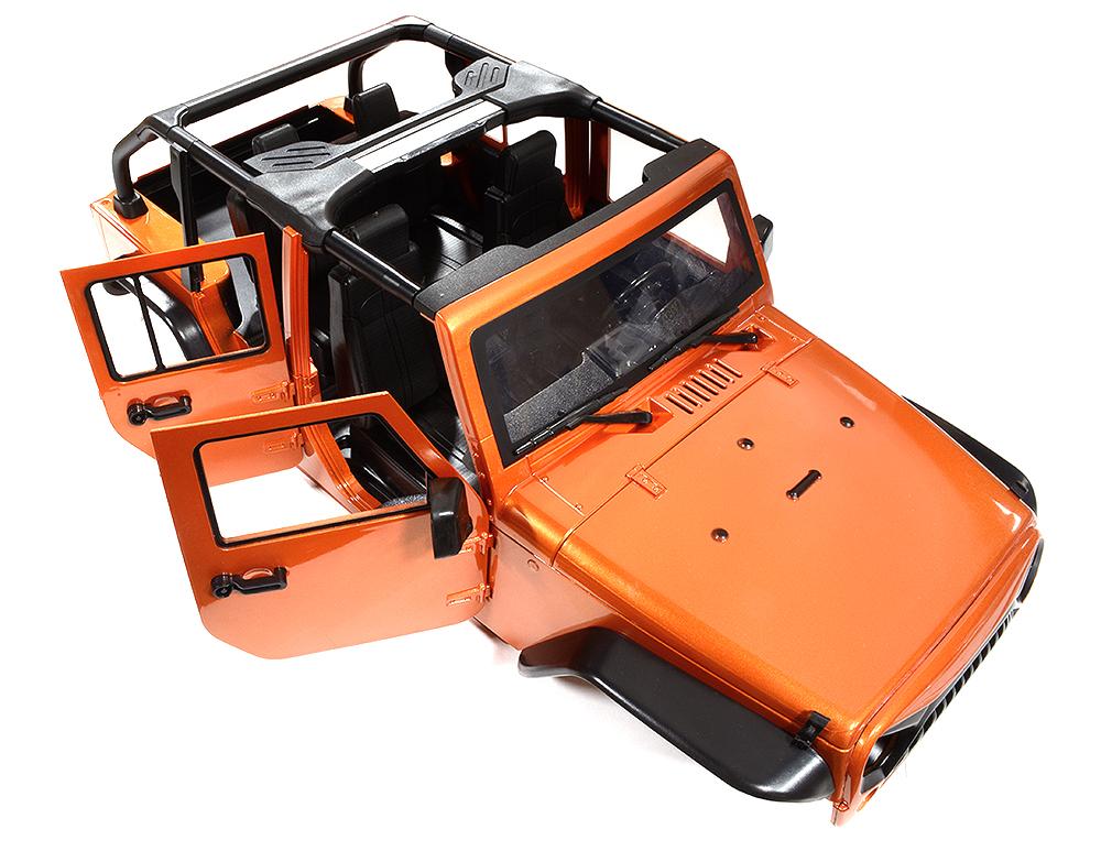 Realistic JW10-C Hard Plastic Body Kit for 1/10 Scale Off-Road Crawler WB=313mm C29847ORANGE