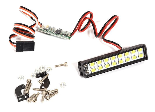 White LED Light Bar On/Off/Flash w/ 3 Modes for Traxxas, Axial & Tamiya RC 54mm C29946
