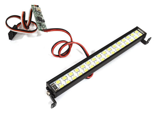 White LED Light Bar On/Off/Flash w/ 3 Modes for Traxxas, Axial & Tamiya RC 102mm C29947