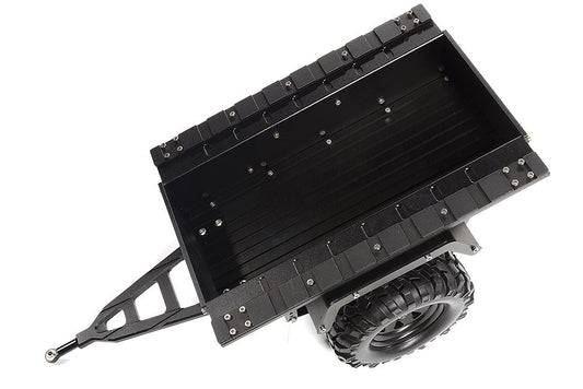 Realistic Leaf Spring 1/10 Size Utility Box Trailer for Scale Crawler Truck C30566BLACK