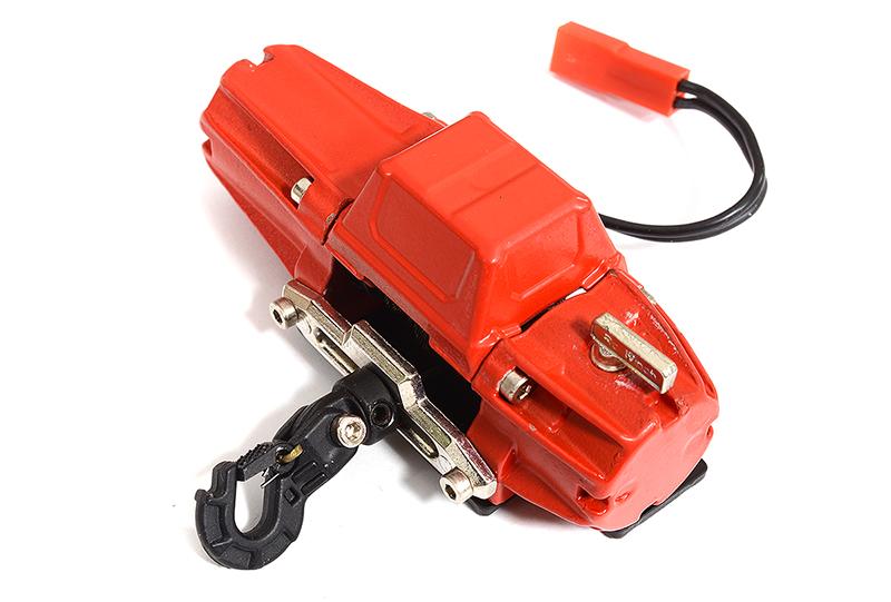 Realistic Heavy-Duty High Torque Winch for 1/10 Scale Trail Crawler C30697RED