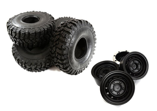 Realistic 1.9 Wheel & Tire (4) for Scale Crawler (O.D.=122mm) C30710