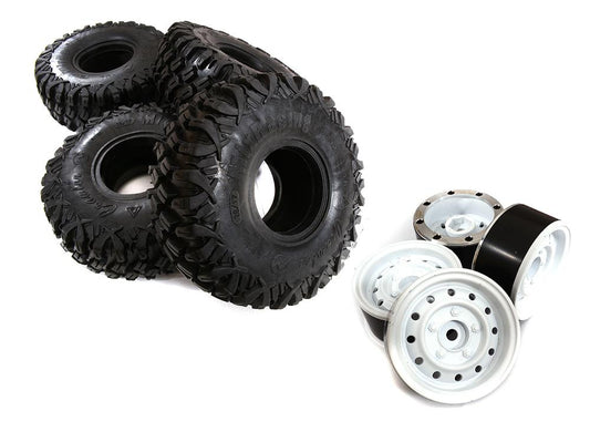 Realistic 1.9 Wheel & Tire (4) for Scale Crawler (O.D.=122mm) C30718