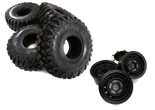 Realistic 1.9 Wheel & Tire (4) for Scale Crawler (O.D.=122mm) C30719