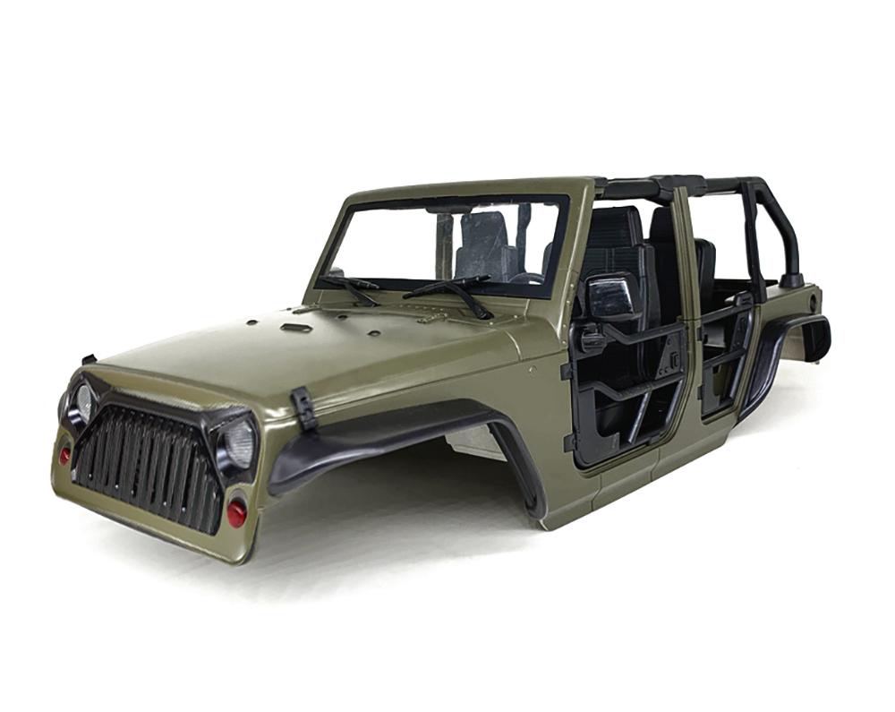 Realistic JC10 Hard Plastic Body Kit for 1/10 Scale Off-Road Crawler WB=313mm C30821DARKGREEN