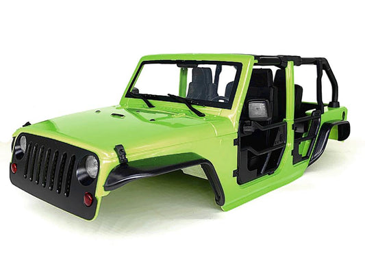 Realistic JC10 Hard Plastic Body Kit for 1/10 Scale Off-Road Crawler WB=313mm C30821GREEN