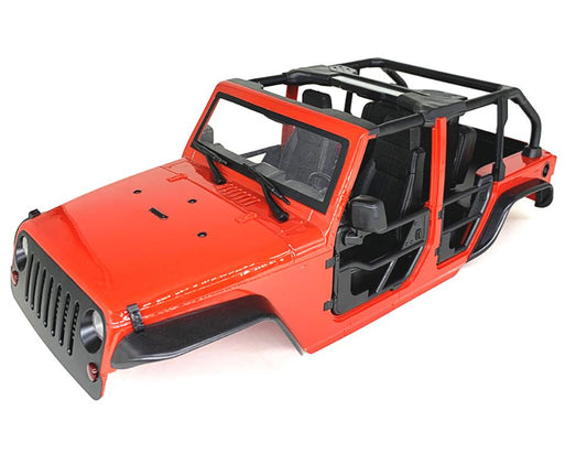 Realistic JC10 Hard Plastic Body Kit for 1/10 Scale Off-Road Crawler WB=313mm C30821RED