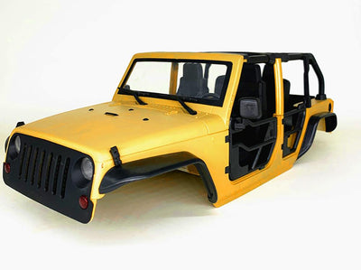 Realistic JC10 Hard Plastic Body Kit for 1/10 Scale Off-Road Crawler WB=313mm C30821YELLOW