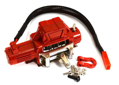 Realistic Heavy-Duty High Torque Winch for 1/10 Scale Trail Crawler C31004RED