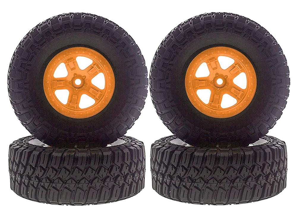 Composite Short Course 2.2/3.0 Size Wheel & Tire (4) (O.D.=120mm) C31012ORANGE