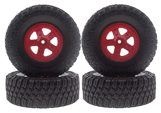 Composite Short Course 2.2/3.0 Size Wheel & Tire (4) (O.D.=120mm) C31012RED