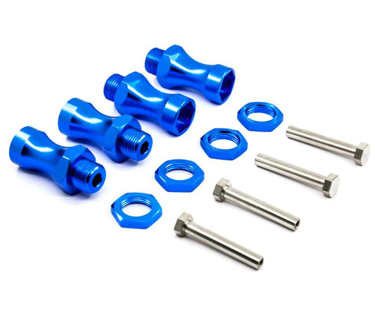 12-to-17mm Conversion Alloy Hex Wheel (4) Hub +25mm Offset for 1/10 Scale RC C31085BLUE