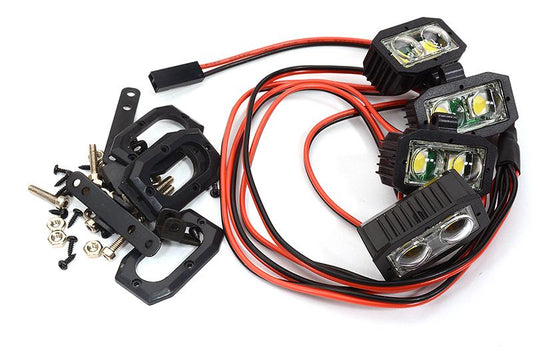 Realistic Bright Spot LED (2x4) Light Set for 1/10 Off-Road Vehicles C32109