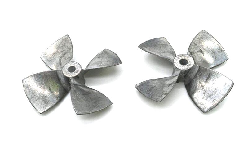 Alloy 60mm 4-Blade Propeller 4mm Shaft LH-RH Set for RC Boat C32461