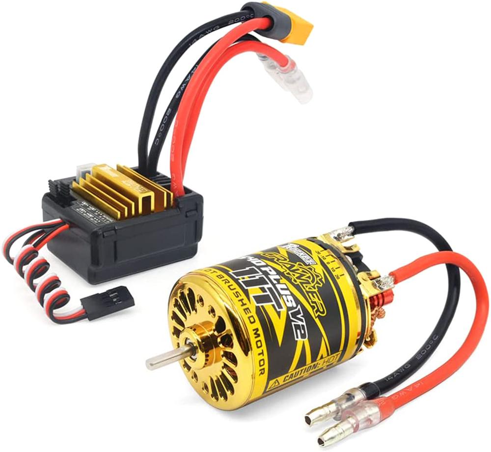 5-Slot 540 PLUS V2 Brush Type 11T Crawler Motor w/ 80A ESC C32685