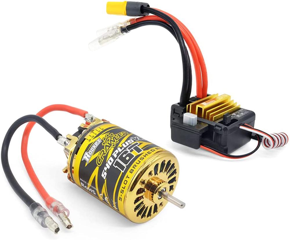 5-Slot 540 PLUS V2 Brush Type 16T Crawler Motor w/ 80A ESC C32687