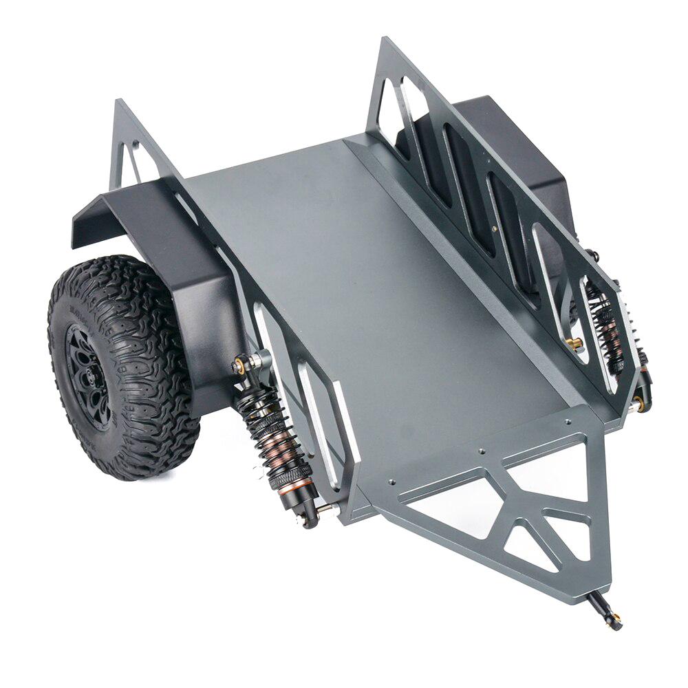 Realistic 1/10 Size Utility Box Trailer for Scale Crawler Truck 329x250x140mm C32694GREY