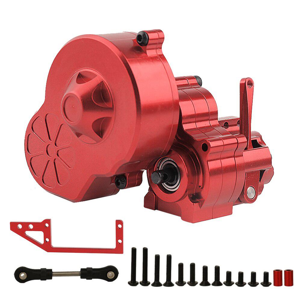 Alloy Machined Main Gearbox w/ Dig Unit for Axial SCX-10 & Wraith 2.2 C32737RED