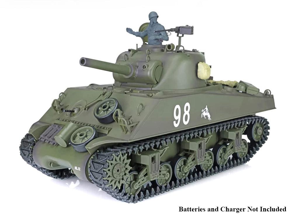 1/16 Scale USA M4A3 Sherman RC Battle Tank, 2.4Ghz R/C Model HL3898-1 7.0 C32762