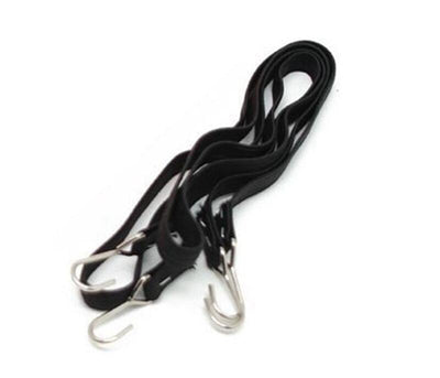 1/10 Model Scale 400mm Bungee Elastic Cord Straps (2)+Hooks for Off-Road Crawler C32785BLACK