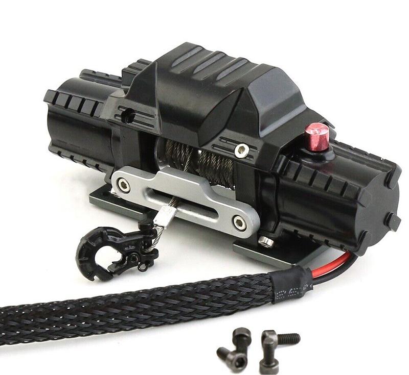 Realistic Alloy Machined Twin Motor Winch Kit for 1/10 Scale Off-Road Crawler C33156